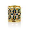 Golden Blue Decorated Candle Holder
