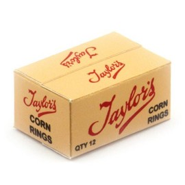 MyTinyWorld Dolls House Miniature Taylors Corn Rings Shop Stock Box