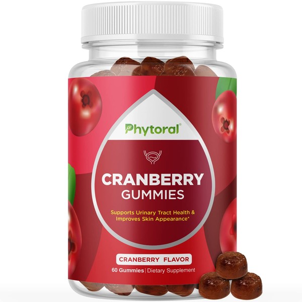 Extra Strength Cranberry Gummies for Women - Delicious 1000mg Cranberry Supplement for Women and Men for Bladder Kidney and Urinary Tract Health Support - Daily Gummy Vitamins for Women (30 Servings)