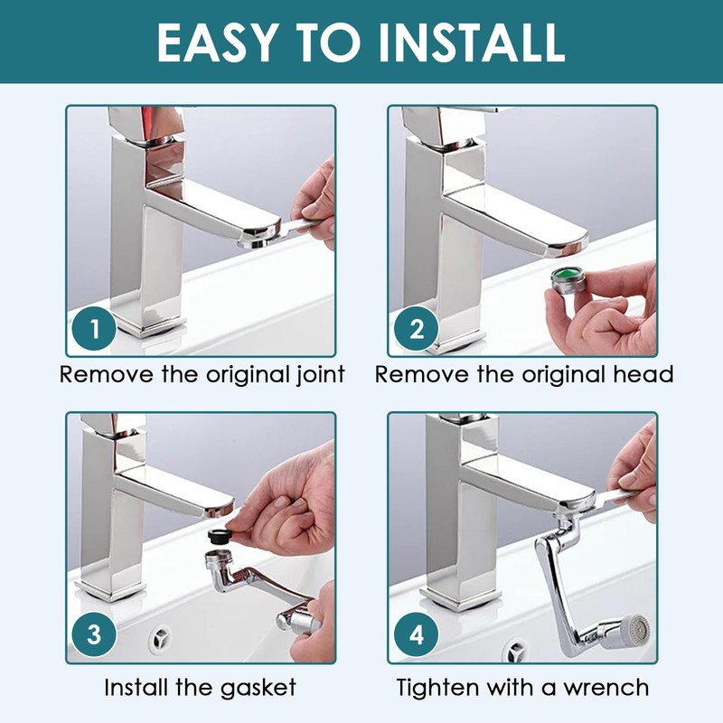 Rotating Tap Extension, Tap Extension with Water Saver, Multifunctional Extension