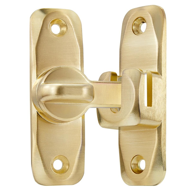 Wocoe Gold 90/180 Degree Barn Door Lock - Zinc Alloy