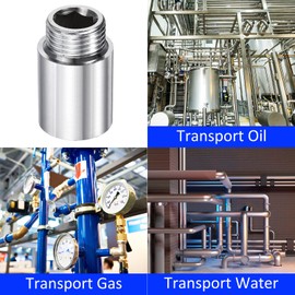 M METERXITY Nickel Plated Brass Male to Female Nipple Pipe Fitting Extension Outdoor/Faucet/Industrial G1/2 Thread Length 40mm