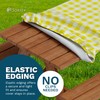 Sorfey Picnic Tablecover -Fitted with Elastic, Vinyl with Flannel Back,