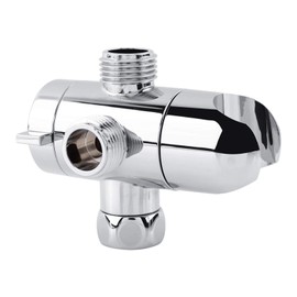 Shower Arm Diverter with Handshower Mount, 3-Way Shower Head Diverter Valve 1/2” with Handheld Showerhead Bracket for Bathroom Hand Shower