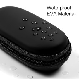 Miloocul EVA Ellipsoid Wired Earbud Case Headphone Storage Bag in-Ear Monitor Earphone Carrying Case Waterproof Portable Earbuds Case for Beats Flex Raycon (Black)