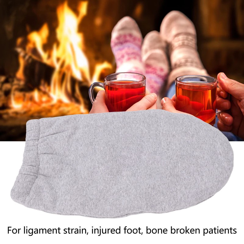 Foot Cast Socks Grey Elastic Thick Warm Fleece Soft Winter