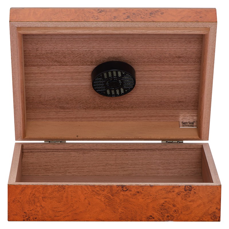 Humidor Supreme Traveler Humidor, 20 Cigar Capacity, Premium Kiln-Dried Spanish