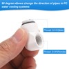 sourcing map 2pcs 90 Degree Elbow Water Cooling Adapter G1/4"