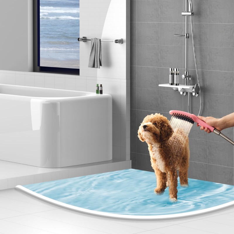 Shower Threshold Water Dam Shower Water Guard - 118 Inch