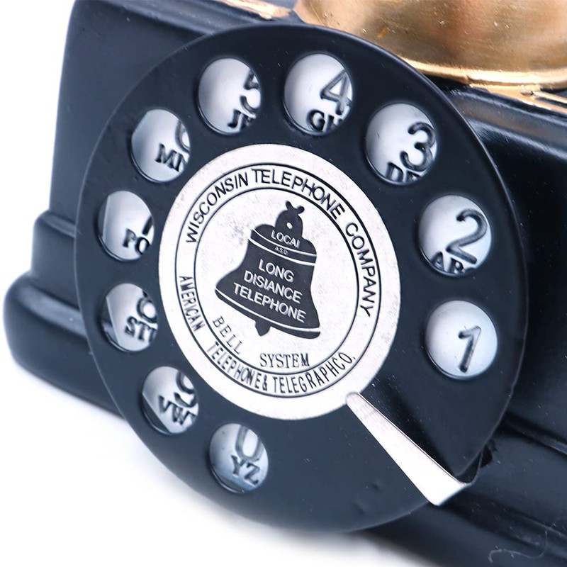 CENPEK Antique Phone Creative Retro Phone Decorative Phone Resin Rotary