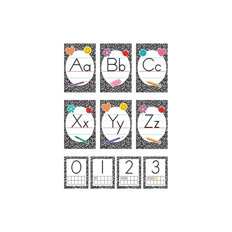 Teacher Created Resources Cool for School Composition Alphabet Bulletin Board