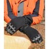 Oregon 295395 Schutzhandschuhe für Kettensägenarbeiten, vierfacher Stretchstoff, Größe L, Schwarz,