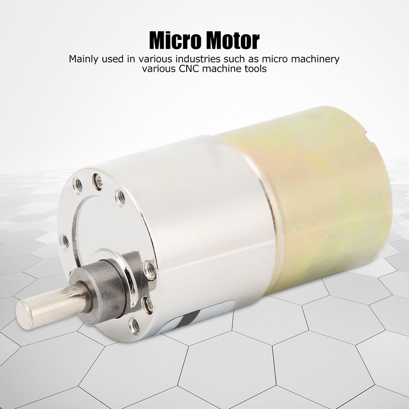DC Reduction Motor Micro Low Speed Adjustable CW/CCW 12V for