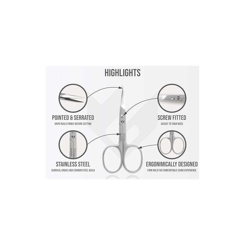 Tijeras Curvas para Uñas Multiusos de Alta Resistencia – Herramienta