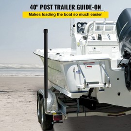 VEVOR Boat Trailer Guide-ons, 40", 2PCS Rustproof Galvanized Steel Trailer Guide ons, Trailer Guides with Black PVC Pipes, Mounting Parts Included, for Ski Boat, Fishing Boat or Sailboat Trailer