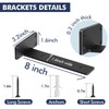 Starunder 6 Pack Floating Shelf Brackets, 8 inch Heavy Duty