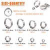 Rustark 120Pcs 6-23.5mm 304 Stainless Steel Single Ear Stepless Hose