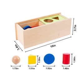 Montessori Infant Toys Multi-Shape Moveable Separation Box Cognitive Development and Shape Recognition Toys for 1-3 Years Old Babys