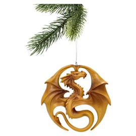 Fantasy Christmas Ornament Dragon Medal by Anne Stokes 12.5cm Gift Box Christmas Bauble Fantasy Gothic Decoration