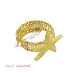 Mewutal 2pcs Gold Starfish Spring Curtain Tiebacks Holdbacks Metal Spring Curtain Holder Modern Drapery Tie Backs Window Scarf Buckles Decorative Drapery Holdbacks for Home Bedroom (Gold Starfish)