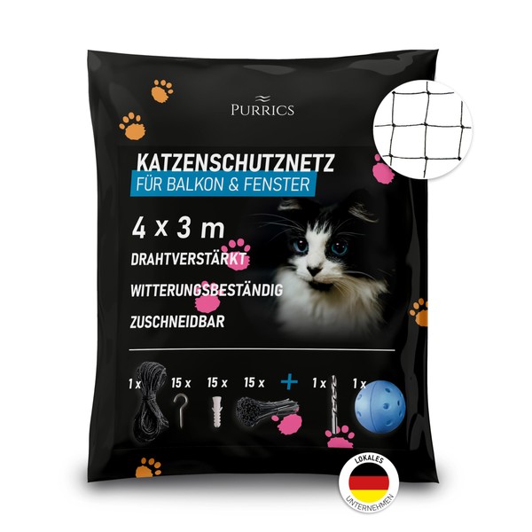 Purrics Cat Net for Balcony and Window [Wire Reinforced] |