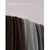 YnM Chunky Cotton Knit Throw Blanket, Cable Knit Throws for