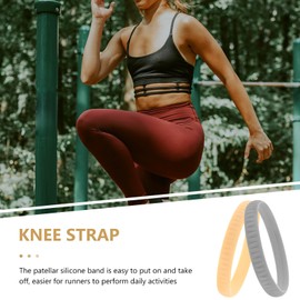 FOMIYES 6 Pcs Patella Knee Strap for Pain Reliefs and Support, Silicone Knee Brace for Basketball, Running, Hiking, Cycling, Easy to Wear and Remove