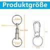 Norhogo 6 pieces key rings with quick release, removable key