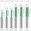 LEPEVNEY 6-teiliges gerades Fräser-Bit-Set, 8 mm Schaft, Doppelrillen, Holzbearbeitung, Fräser-Bits,