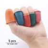 AUMACHEN Thimble Protectors 5Pcs, Finger Protectors, Rubber Fingers Thimble Guard