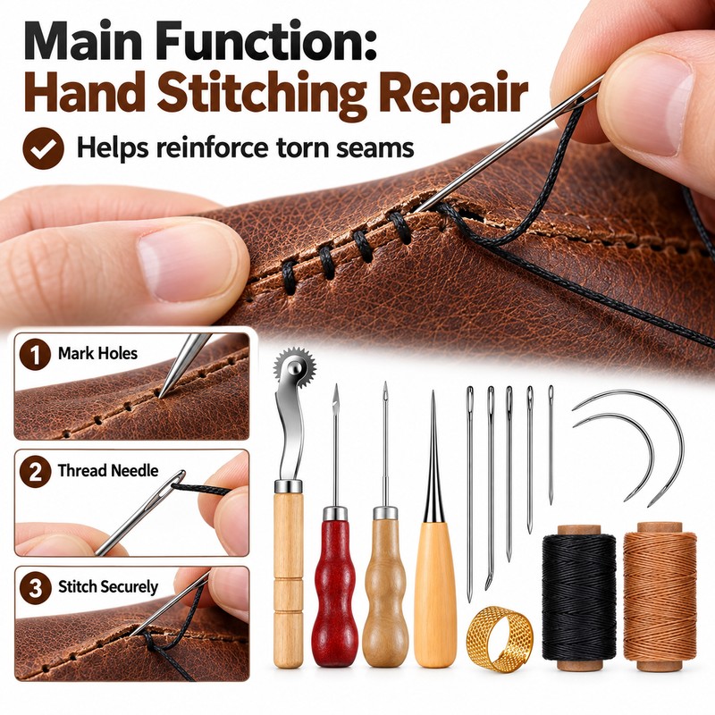 Leather Sewing Kit for Upholstery Repair – Waxed Thread &