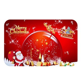 XNAUVOI Christmas Rug Mats, Non-Slip Doormat Christmas Pattern, Bathroom, Doormats, Non-Slip Doormat Christmas Pattern, Washable Floor Mats for Home Garden, Kitchen, 40 x 60 cm