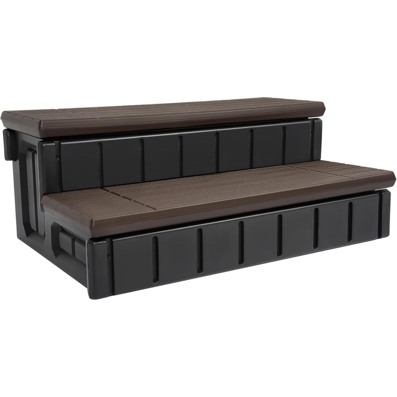 HECASA Hot Tub Steps Outdoor Spa Steps with Storage, Hot