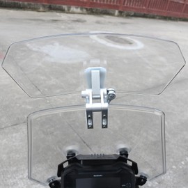 SINLIRU Universal Motorcycle Wind Deflector Clear Motorbikes Windscreen Adjustable Clip On Windshield Extension for Motorcycle