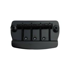 Guyker Bass Guitar Bridge, Iron 4 String Fixed Bridge Saddles String Space 19mm Replacement Part for Jazz Bass JB or Precision Instruments PB (MMB4, Black)