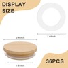 36 Pack Yogurt Jar Lids Set Reusable Bamboo Wooden Round