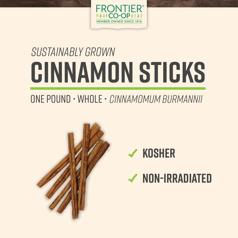 Frontier Co-op Korintje Cinnamon Sticks 6" 1lb - Bulk Sticks