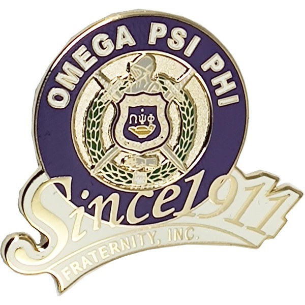 Omega Psi/Ψ Phi Fraternity Inc. Since 1911 Lapel Pin [Gold