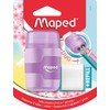 Maped Connect Duo Pastel Pencil Sharpener and Eraser (Assorted Colours),