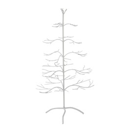 TRIPAR Metal Ornament Display Tree and Jewelry Organizer – 36” Wire Ornament Stand and Necklace Holder Décor with 5 Tiers of Branches, Perfect for Wrought Iron Trees White