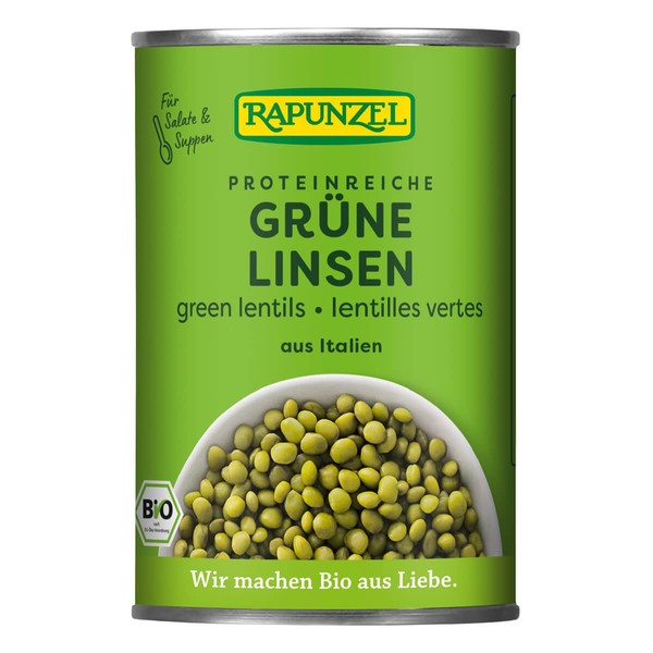 Rapunzel Green Lentils Tin 400g