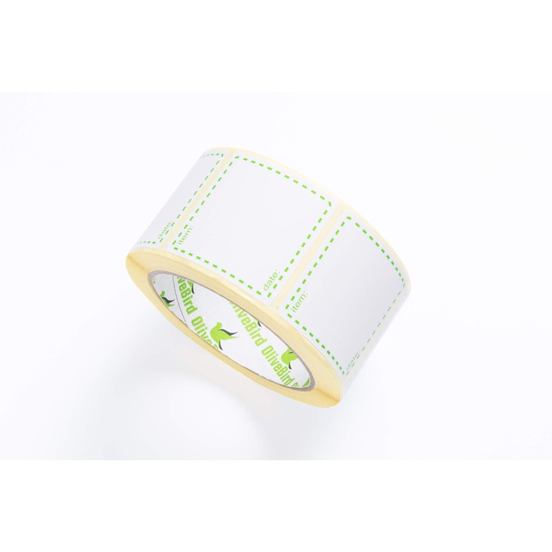 OliveBird 500 x Removable Labels On Roll, Size 50x50mm Square,