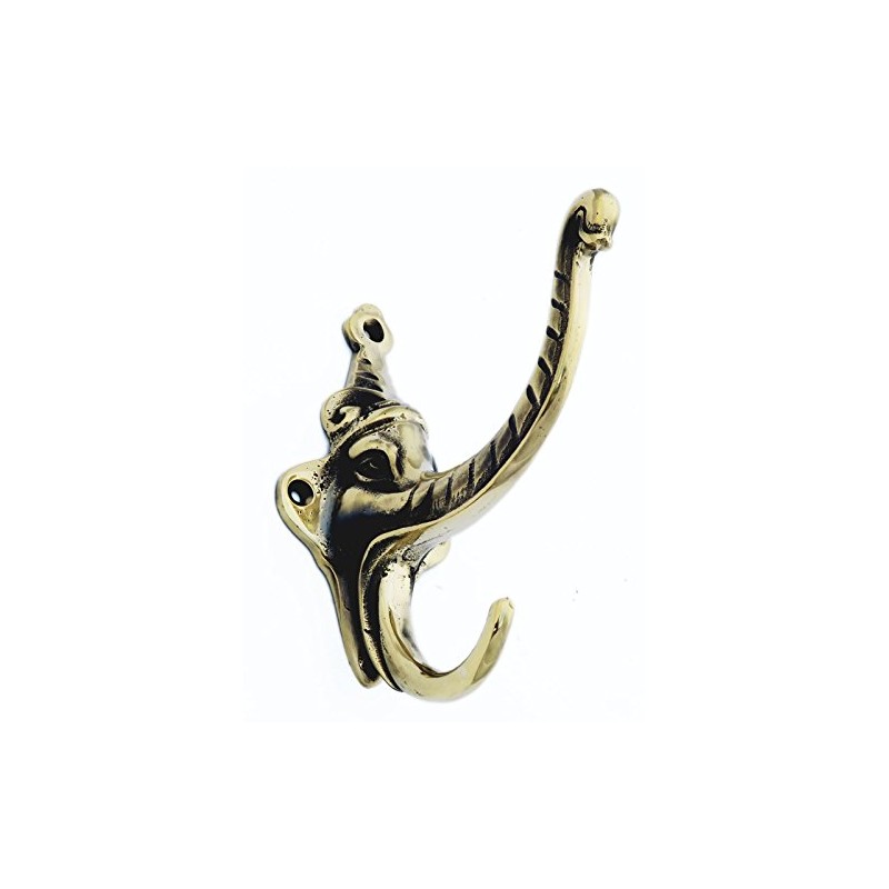 Castelion® Solid Brass Elephant Hat and Coat Hook