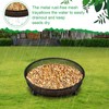 Nuogo 4 Pcs Ground Bird Feeder Tray 7 Inches Platform