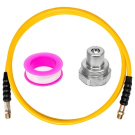 10ft High Pressure Hydraulic Hose, 3/8" Thread Hydraulic Hose Assembly, 10000 psi Hydraulic Pressure Test Hose, Yellow, Length 10ft