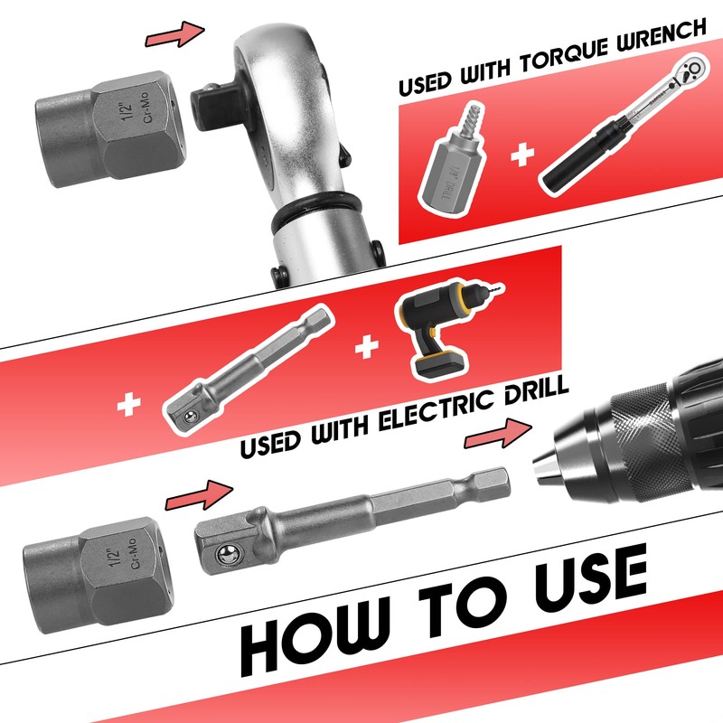 UYECOVE 35 Pcs Spiral Screw Extractor Bolt Extractor Set, 6542/4341