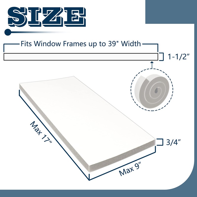 Pearwow AC Insulation Side Foam Panels for Window AC Unit,Indoor