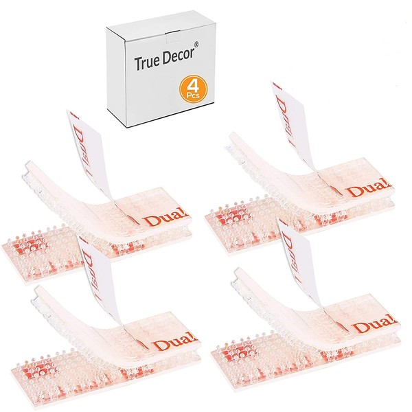 True Decor EZ Pass Strips with Adhesive - Mounting Tape Strips - 2 Sets of EZ Pass/I-Pass/Toll Tag Tape Mounting kit - 1/2 in x 2 in 4 Peel-and-Stick Adhesive Strips (2 Sets)