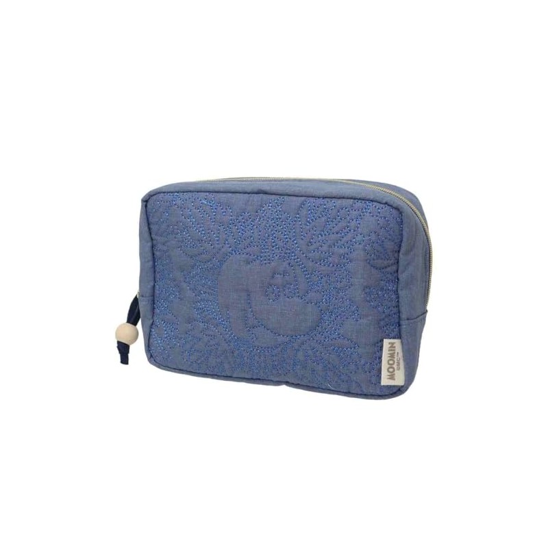 Marushin 1425025300 Moomin Pouch, Quilted Blue, Character, Small Items, Cosmetics,