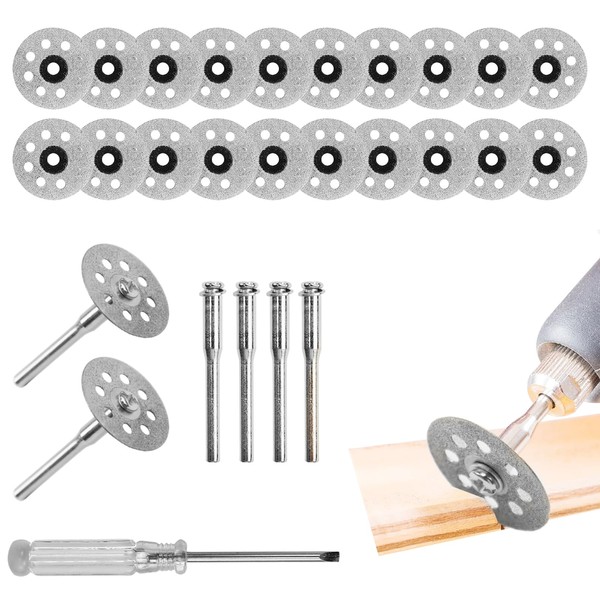 25 Stück Diamant Trennscheibe, 22 mm Trennscheibe Metall, mit 4